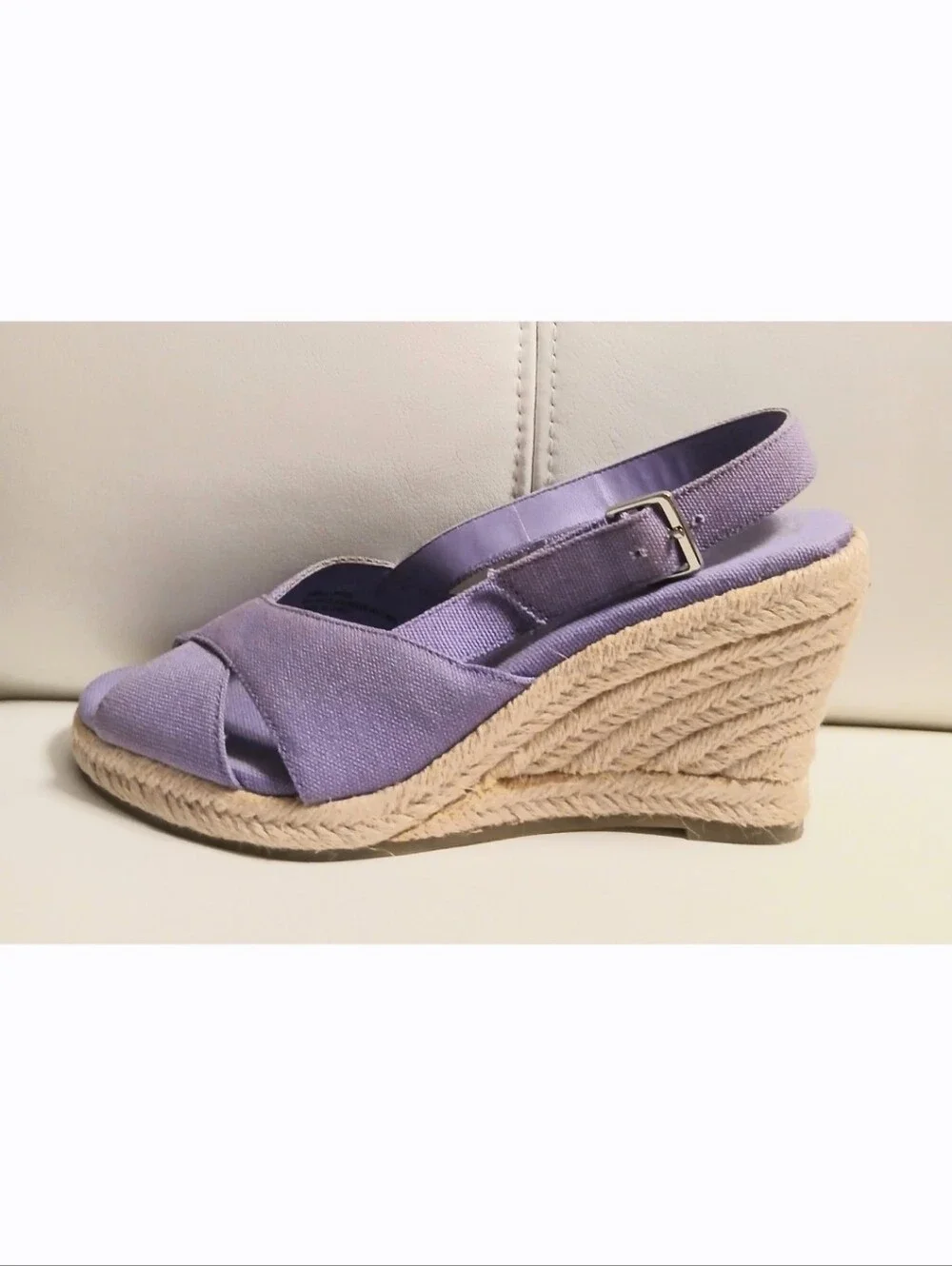 Coldwater Creek Womens Lilac Espadrille Sandals Size 6M - Picture 2 of 6